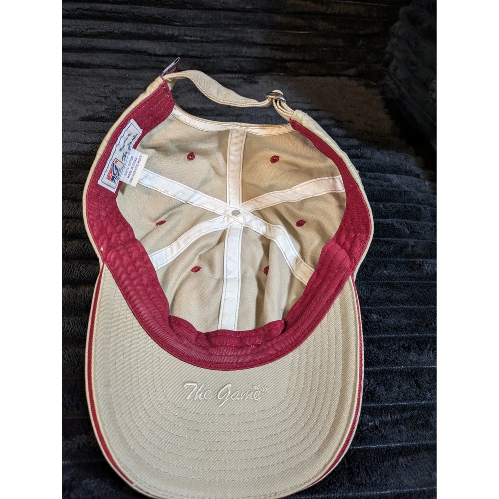 The Game Alabama Crimson Tide Hat Khaki Crimson Adjustable Strapback Cap Mens - Picture 7 of 9